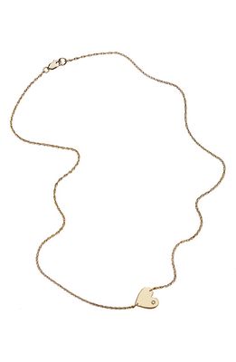 Jennifer Zeuner Mia Heart Pendant Necklace in Gold Vermeil