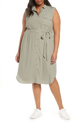 Habitual Dasha Utility Shirtdress in Vetiver