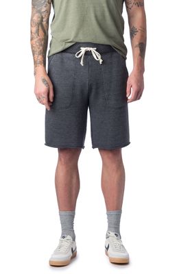 Alternative Men's Victory Washed French Terry Cutoff Shorts in Black