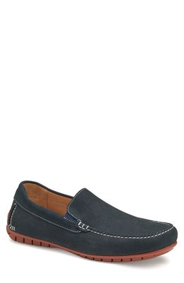 Johnston & Murphy Cort Venetian Loafer in Navy Perforated Nubuck