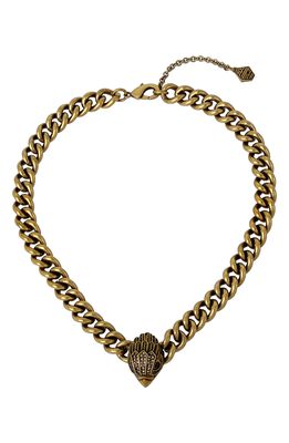 Kurt Geiger London Eagle Collar Necklace in Crystal Dorado
