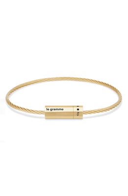 Le Gramme 10G Octagonal Cable Bracelet in Yellow Gold