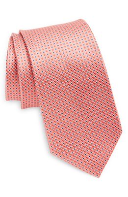 Nordstrom Neat Silk Tie in Coral