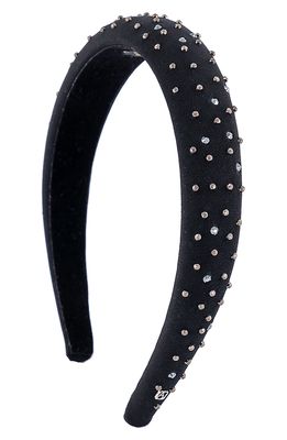 Alexandre de Paris Swarovski Crystal Headband in Black