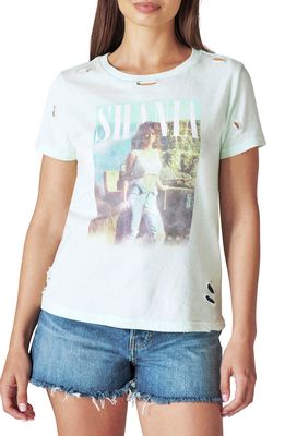 Lucky Brand Shania Twain Graphic Tee in Hint Of Mint