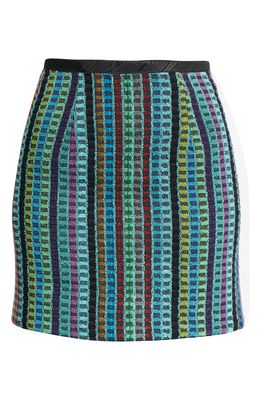 Marine Serre Terry Kitchen Towels Cotton Miniskirt in Multicolor Dyed