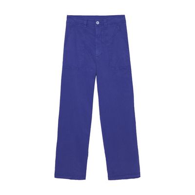 Eugene pants in garment dyed cotton twill and stretch lyocell