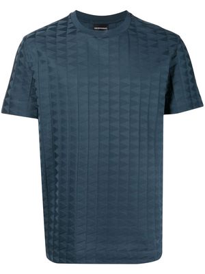 Emporio Armani geometric-print T-shirt - Blue