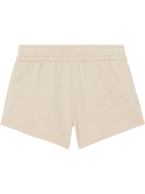 Burberry embroidered logo shorts - Neutrals