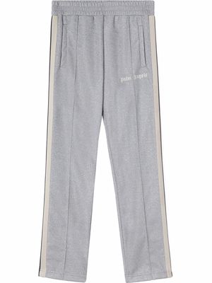 Palm Angels LUREX TRACK PANTS SILVER OFF WHITE - Grey