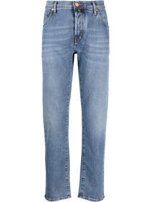 Incotex washed denim straight jeans - Blue