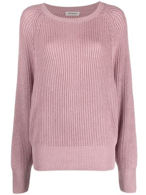 There Was One ribbed-knit crew-neck jumper - Pink