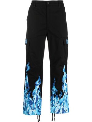 Ripndip Zeta flame-print cargo trousers - Black