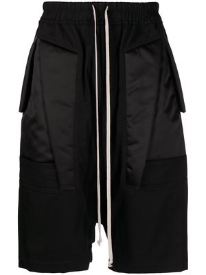 Rick Owens drawstring waist cotton shorts - Black