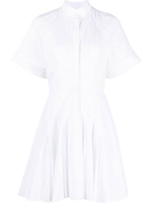 Giovanni Bedin flared short-sleeve shirtdress - White