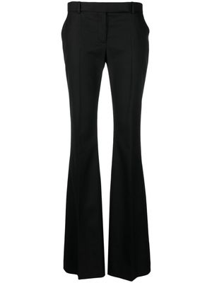 Alexander McQueen flared tailored wool trousers - Black