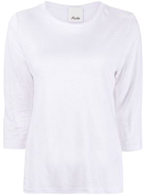 Allude three-quarter sleeves top - White