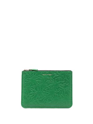 Comme Des Garçons Wallet embossed zip-up wallet - Green