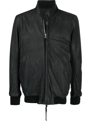 Boris Bidjan Saberi perforated leather jacket - Black