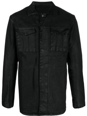 11 By Boris Bidjan Saberi coated-cotton shirt jacket - Black