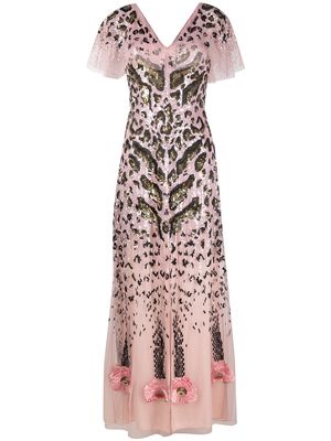 Temperley London Candy sequin long dress - Pink