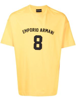 Emporio Armani logo-print T-shirt - Yellow