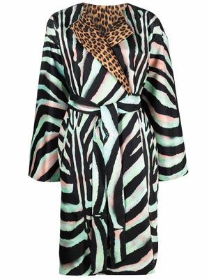 Roberto Cavalli leopard print robe coat - Brown