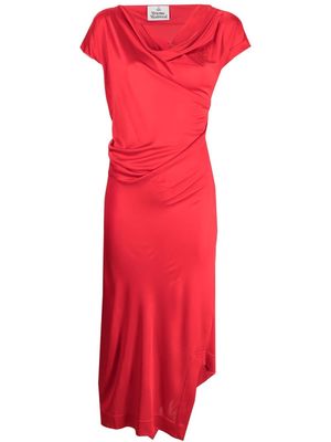 Vivienne Westwood asymmetric midi dress - Red