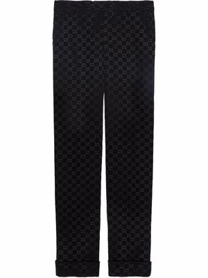 Gucci GG-canvas tailored relaxed trousers - Black