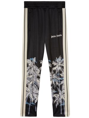 Palm Angels ALLOVER PALMS TRACK PANTS BLACK OFF WHIT