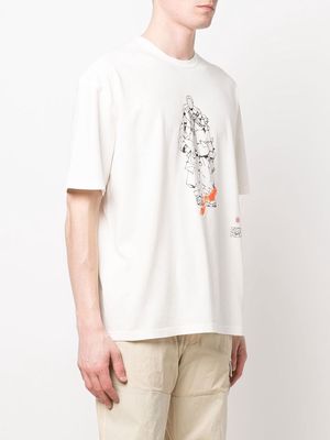 Ten C graphic-print short-sleeve T-shirt - White