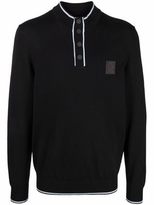 Billionaire mock-neck knitted jumper - Black
