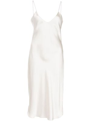 Nili Lotan silk midi slip dress - White