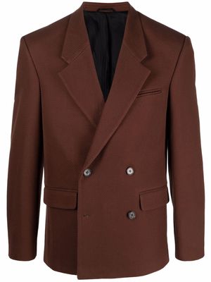 Nanushka double-breasted suit jacket - Brown