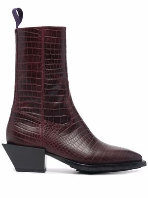 Eytys Luciano snakeskin-effect boots - Red