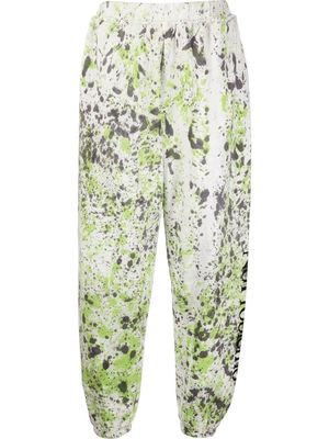 Aries paint-effect tracksuit bottoms - Green