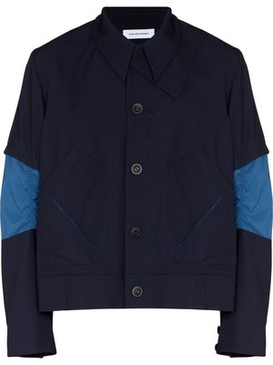 Kiko Kostadinov Kassel asymmetric buttoned jacket - Blue