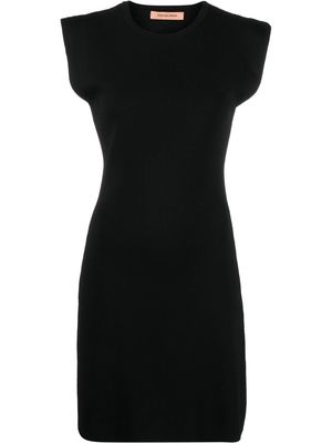 Yves Salomon fine-ribbed sleeveless mini dress - Black