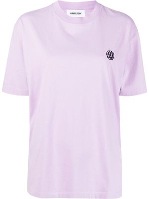 AMBUSH embroidered logo crew neck T-shirt - Purple