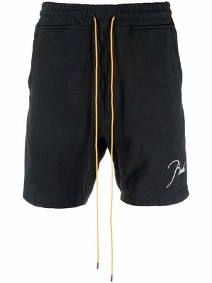 Rhude logo-embroidered track shorts - Black