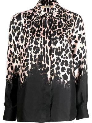 Roberto Cavalli tiger-print silk shirt - Black