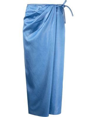 Nanushka wrap midi skirt - Blue