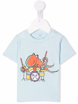 Stella McCartney Kids graphic-print cotton T-shirt - Blue
