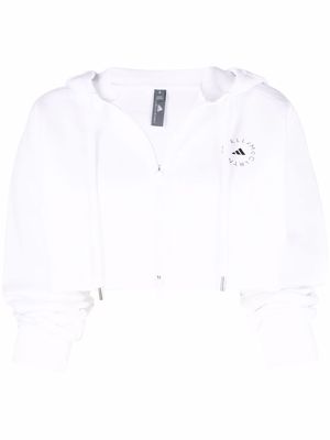 adidas by Stella McCartney cropped zip-up hoodie - White