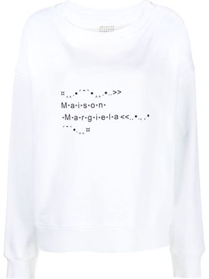 Maison Margiela logo-print sweatshirt - White