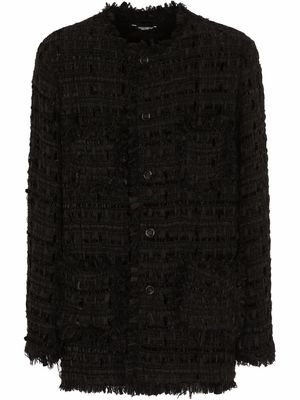 Dolce & Gabbana tweed button-down jacket - Black