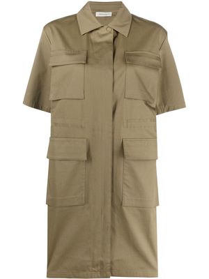 There Was One multiple-pocket shirt dress - Green