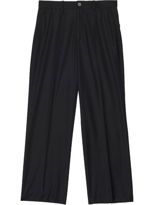 Balenciaga high-waisted wool cropped trousers - Black