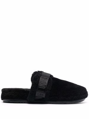 UGG logo-print strap slippers - Black