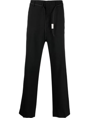Marni high-rise straight-leg trousers - Black
